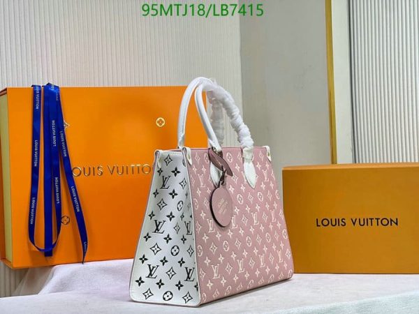 Louis Vuitton AAA+ Replica Neverfull MM leather tote bag LB74158014765