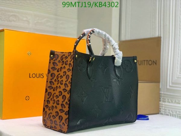 Louis Vuitton AAA+ Replica ONTHEGO Leopard Black  KB43028642075