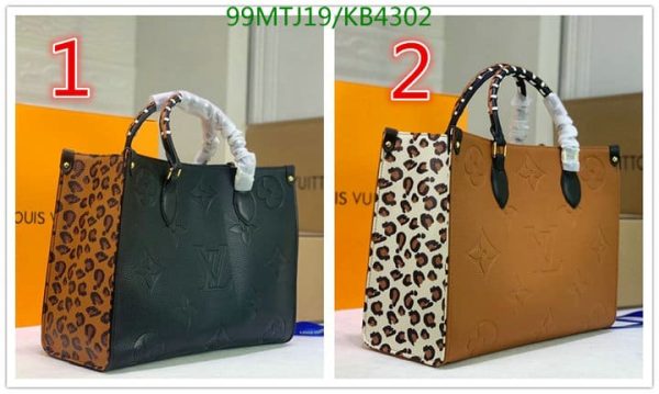 Louis Vuitton AAA+ Replica ONTHEGO Leopard Black  KB43028642075