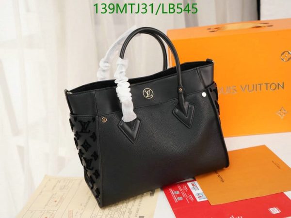 Louis Vuitton AAA+ Replica On My Side Galet Grey Cowhide Leather Trim Shoulder Bag  LB54562349875