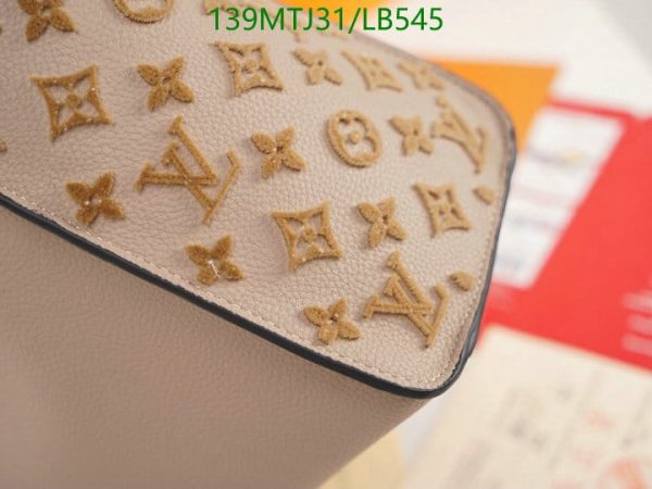 Louis Vuitton AAA+ Replica On My Side Galet Grey Cowhide Leather Trim Shoulder Bag  LB54562349875