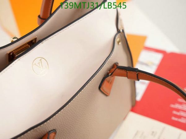 Louis Vuitton AAA+ Replica On My Side Galet Grey Cowhide Leather Trim Shoulder Bag  LB54562349875