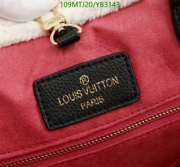 Louis Vuitton AAA+ Replica OnTheGo Tote Leather and Teddy Shearling GM Bag YB31438963214