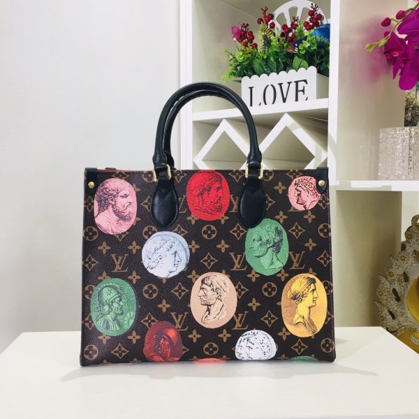 Louis Vuitton AAA+ Replica Onthego Cameo Printed Canvas  YB12193654872