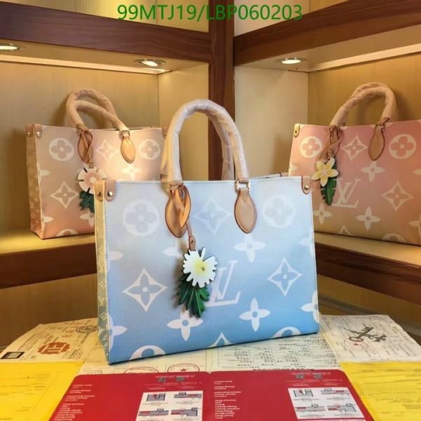 Louis Vuitton AAA+ Replica Onthego Gm By The Pool Blue Coated LBP0602036538