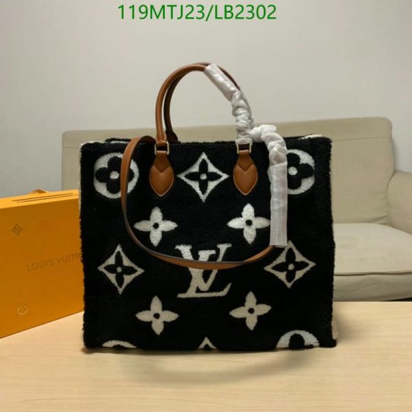 Louis Vuitton AAA+ Replica Onthego Teddy Fleece Tote Bag LB23025698712