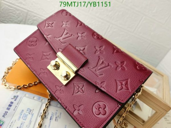 Louis Vuitton AAA+ Replica Leather Handbag In Red YB11516543789