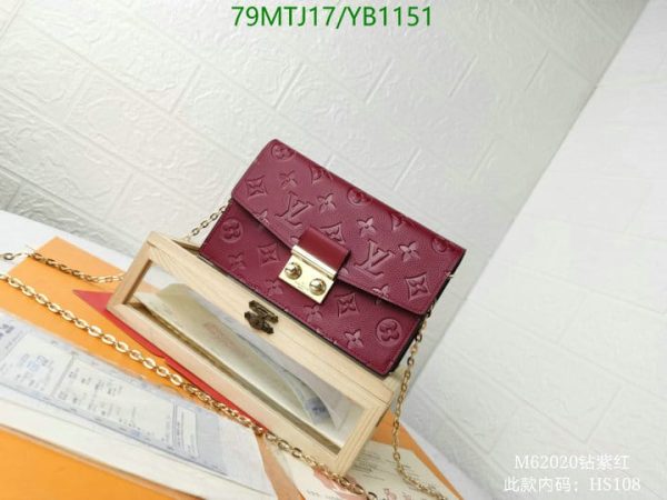 Louis Vuitton AAA+ Replica Leather Handbag In Red YB11516543789