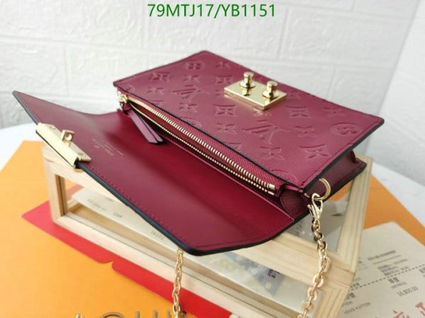 Louis Vuitton AAA+ Replica Leather Handbag In Red YB11516543789