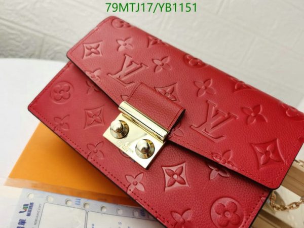 Louis Vuitton AAA+ Replica Leather Handbag In Red YB11516543789