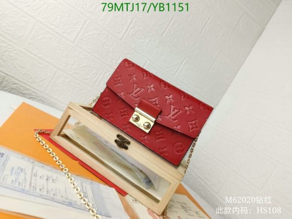 Louis Vuitton AAA+ Replica Leather Handbag In Red YB11516543789