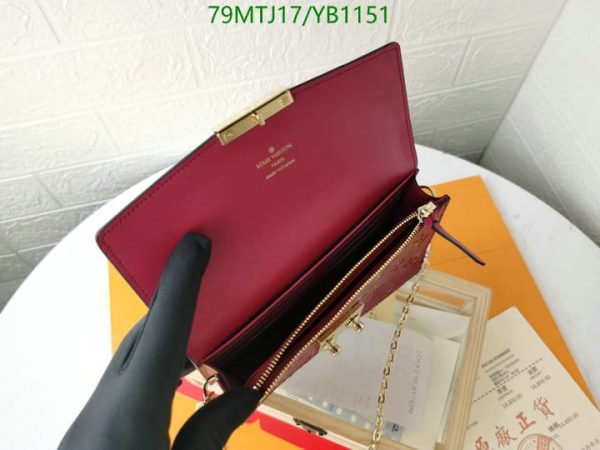 Louis Vuitton AAA+ Replica Leather Handbag In Red YB11516543789