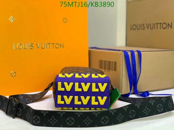 Louis Vuitton AAA+ Replica Rubber Cruiser Messenger Multicolor  KB38904376589