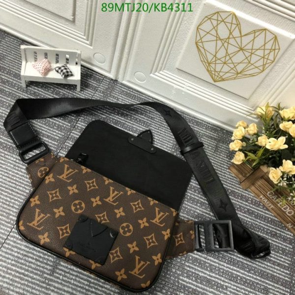 Louis Vuitton AAA+ Replica S-Lock Sling Macassar Crossbody Bag Brown KB43114367549