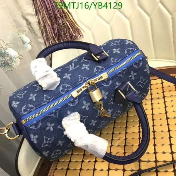 Louis Vuitton AAA+ Replica Speedy Bandouliere  Denim Leather Bag YB41294751235