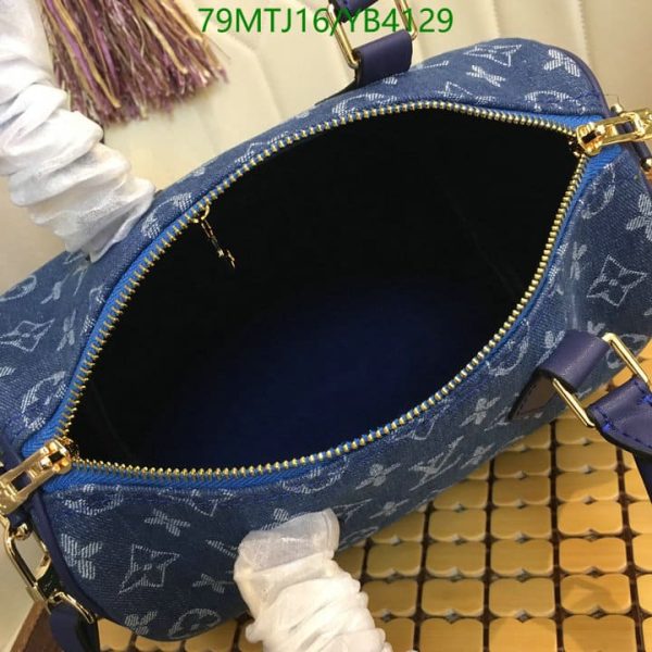 Louis Vuitton AAA+ Replica Speedy Bandouliere  Denim Leather Bag YB41294751235