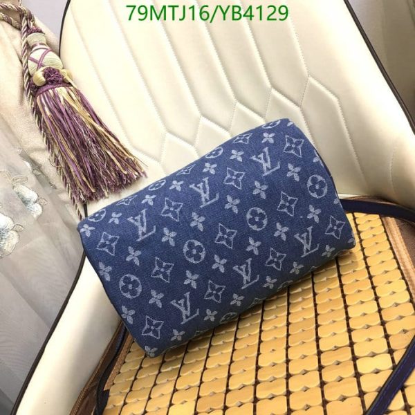 Louis Vuitton AAA+ Replica Speedy Bandouliere  Denim Leather Bag YB41294751235