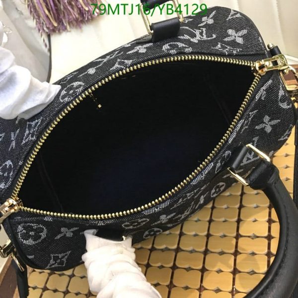 Louis Vuitton AAA+ Replica Speedy Bandouliere  Denim Leather Bag YB41294751235