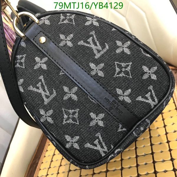 Louis Vuitton AAA+ Replica Speedy Bandouliere  Denim Leather Bag YB41294751235