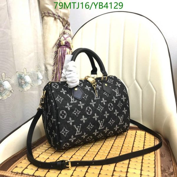 Louis Vuitton AAA+ Replica Speedy Bandouliere  Denim Leather Bag YB41294751235