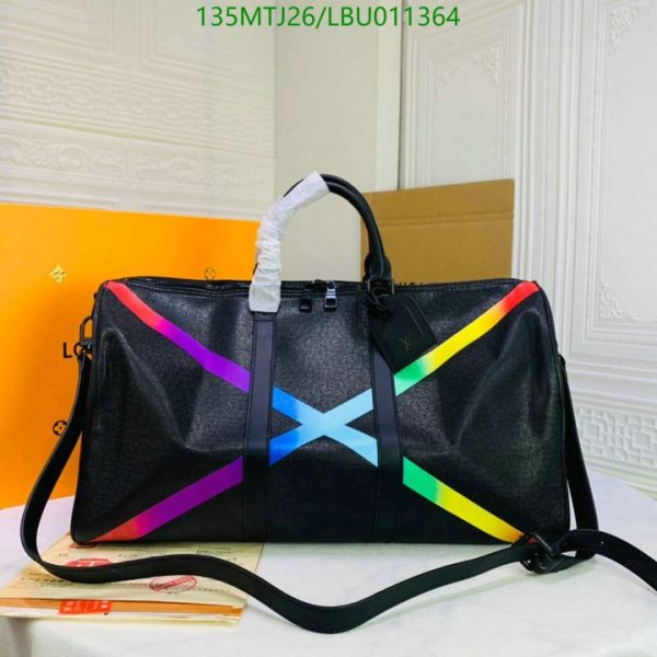 Louis Vuitton AAA+ Replica Virgil Abloh Rainbow X Keepall LBU0113645109