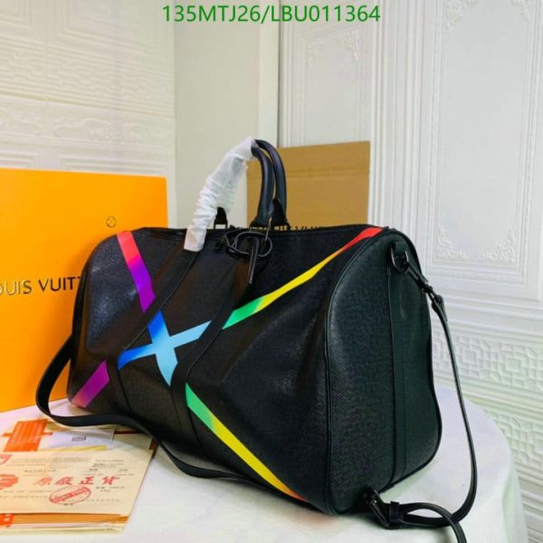 Louis Vuitton AAA+ Replica Virgil Abloh Rainbow X Keepall LBU0113645109