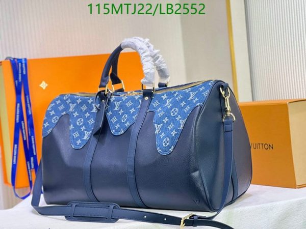 Louis Vuitton AAA+ Replica  keepall Strap Travel Bag LB25528954136