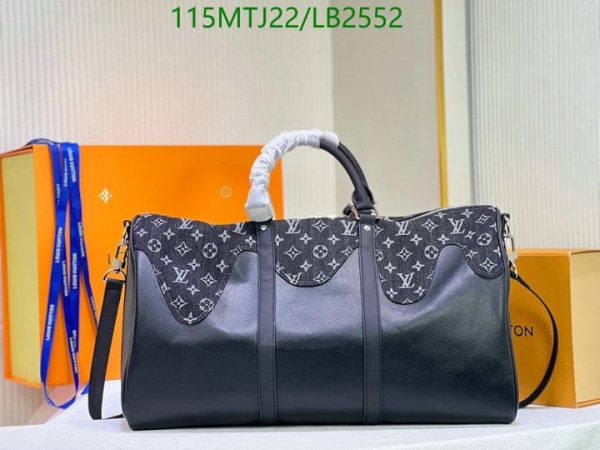 Louis Vuitton AAA+ Replica  keepall Strap Travel Bag LB25528954136