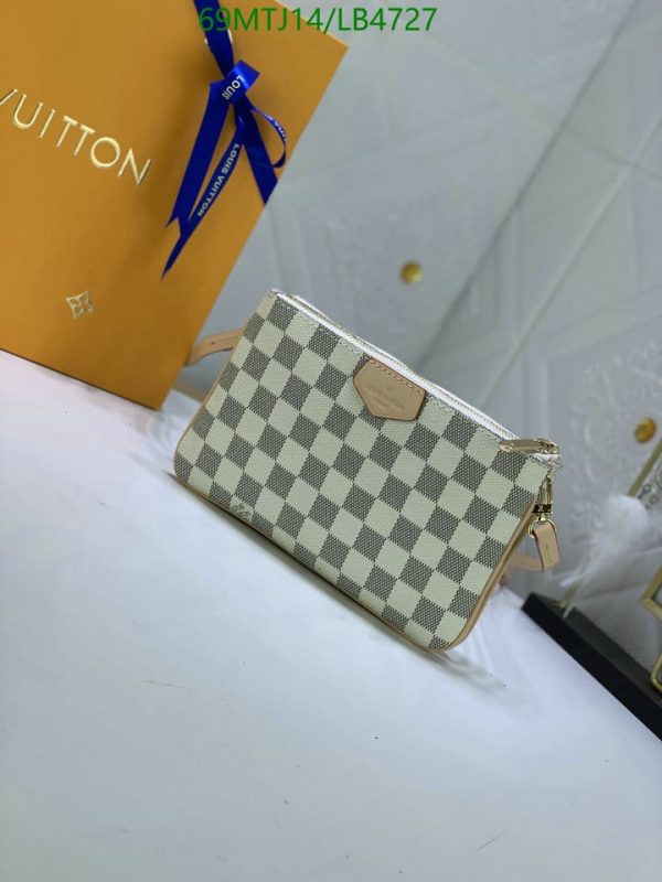 Louis Vuitton AAA+ Replica lined zip pochette Beige LB47275703589