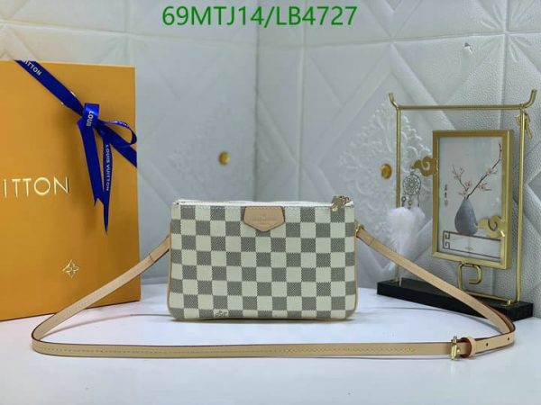 Louis Vuitton AAA+ Replica lined zip pochette Beige LB47275703589