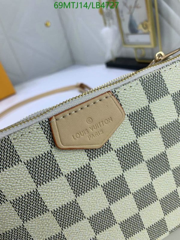 Louis Vuitton AAA+ Replica lined zip pochette Beige LB47275703589