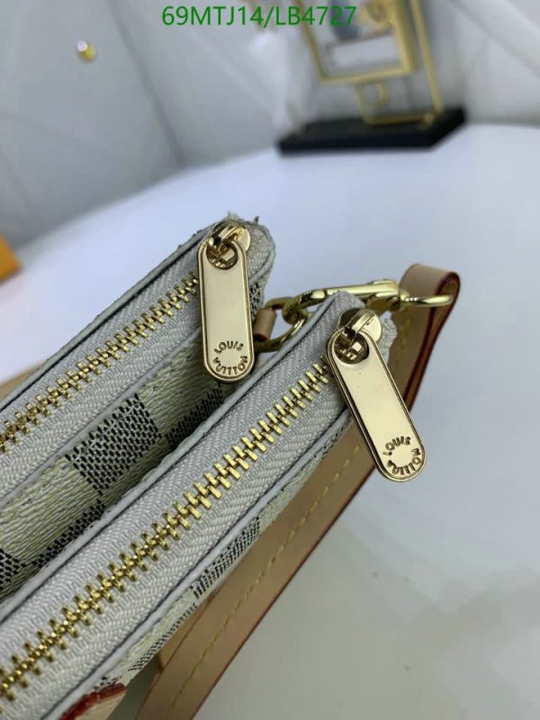 Louis Vuitton AAA+ Replica lined zip pochette Beige LB47275703589