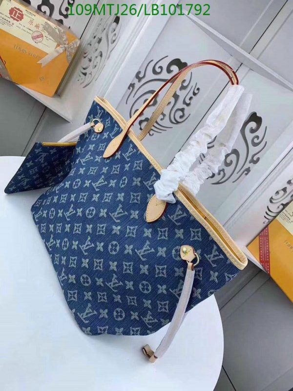 Louis Vuitton AAA+ Replica neverfull denim HandBag LB10179256324