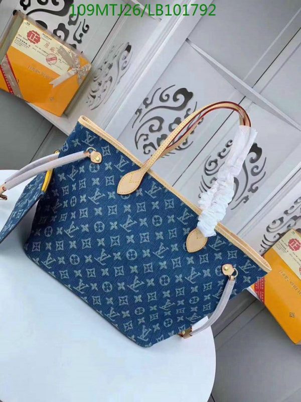 Louis Vuitton AAA+ Replica neverfull denim HandBag LB10179256324