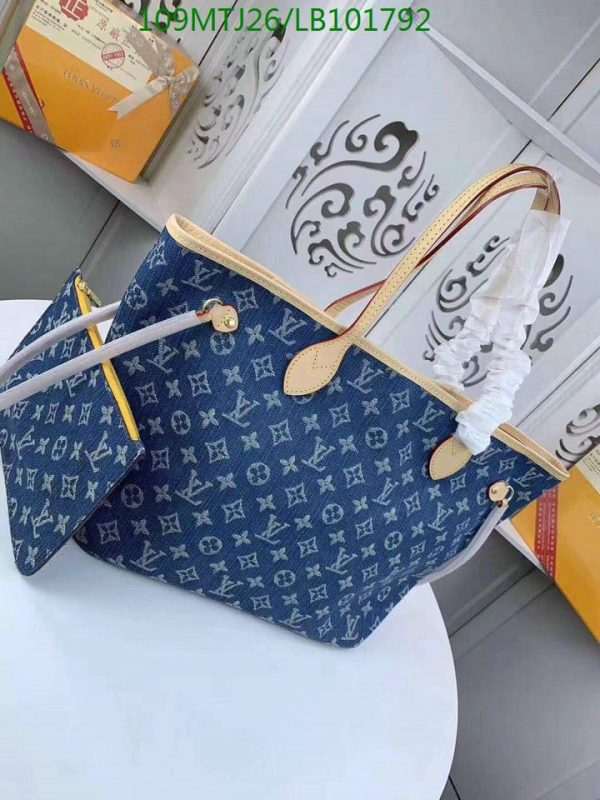 Louis Vuitton AAA+ Replica neverfull denim HandBag LB10179256324