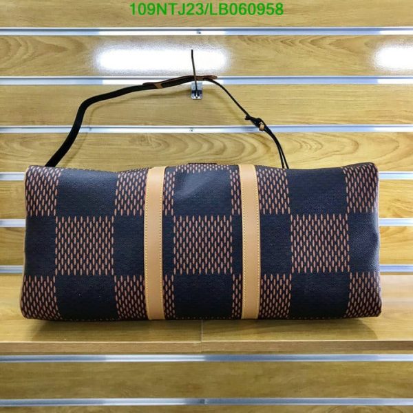 Louis Vuitton AAA+ Replica x Nigo Damier Ebene Canvas Keepall Bandouliere LB06095857416