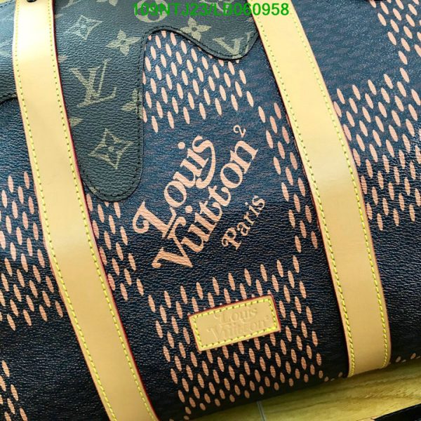 Louis Vuitton AAA+ Replica x Nigo Damier Ebene Canvas Keepall Bandouliere LB06095857416