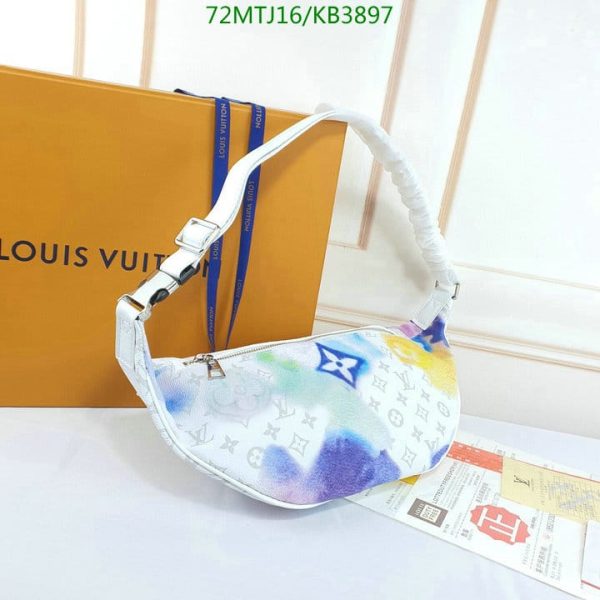 Louis Vuitton AAA+Replica Watercolor Discovery PM Bumbag KB38973256476