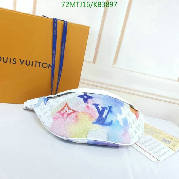 Louis Vuitton AAA+Replica Watercolor Discovery PM Bumbag KB38973256476