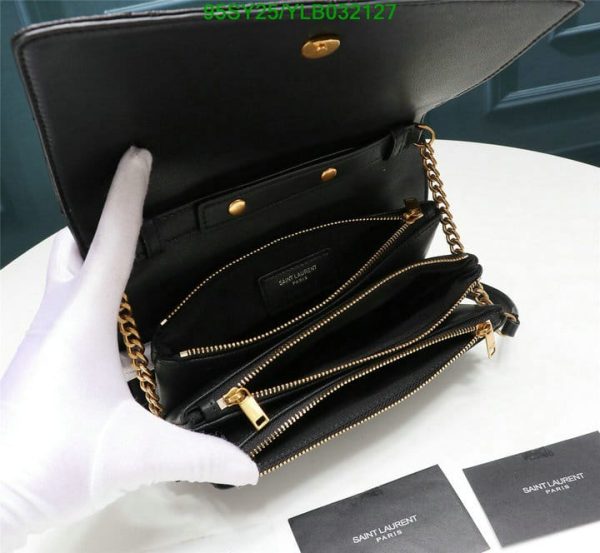 YSL AAA+ Replica Angie Gold Chain 2 Way Crossbody Bag YLB0321271239