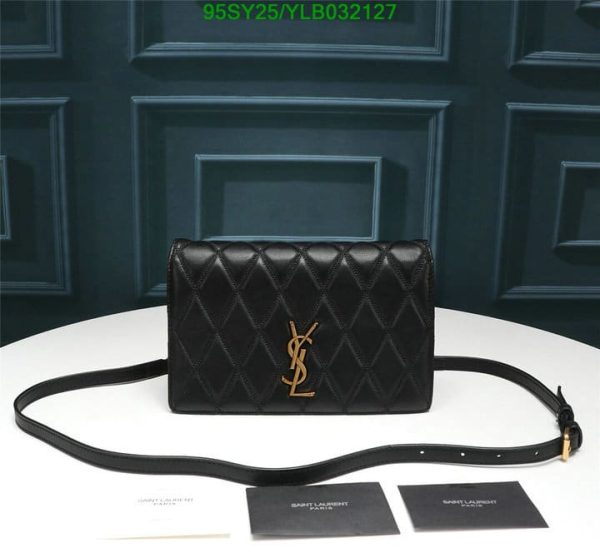 YSL AAA+ Replica Angie Gold Chain 2 Way Crossbody Bag YLB0321271239