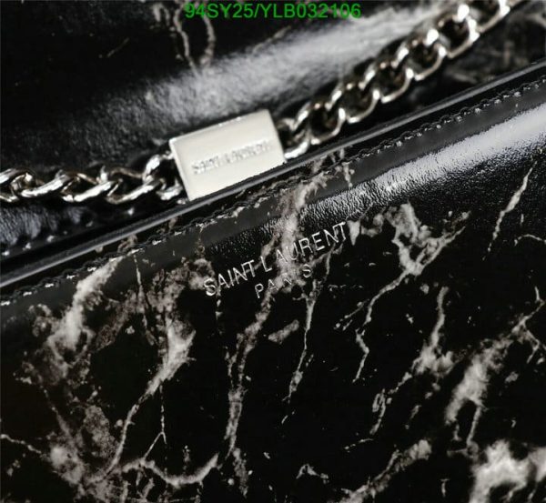 YSL AAA+ Replica Croc Embossed Leather Medium Kate Tassel Shoulder Bag YLB0321062364