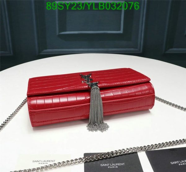 YSL AAA+ Replica Croc Pattern Chain Shoulder Flap Bag YLB0320762364