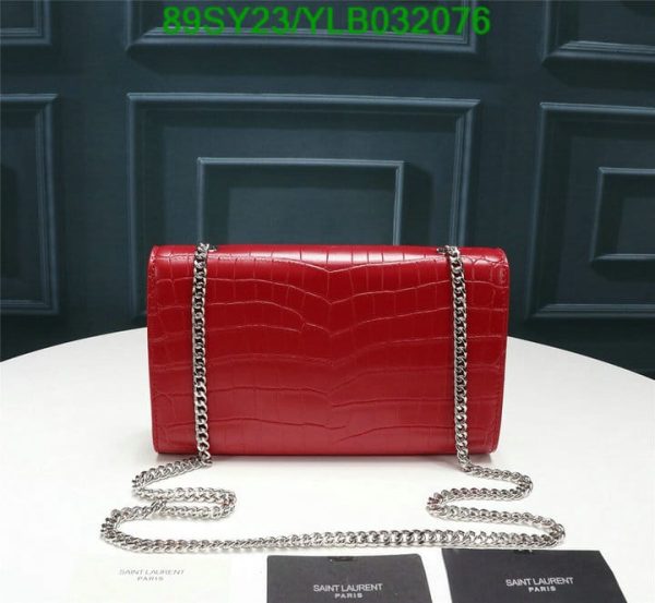 YSL AAA+ Replica Croc Pattern Chain Shoulder Flap Bag YLB0320762364