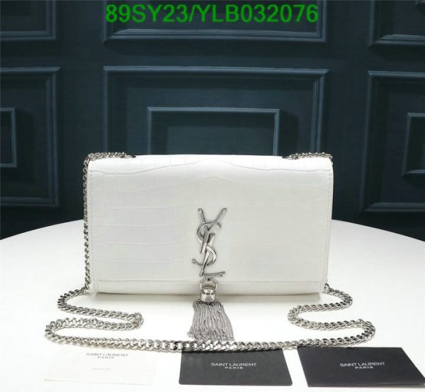 YSL AAA+ Replica Croc Pattern Chain Shoulder Flap Bag YLB0320762364