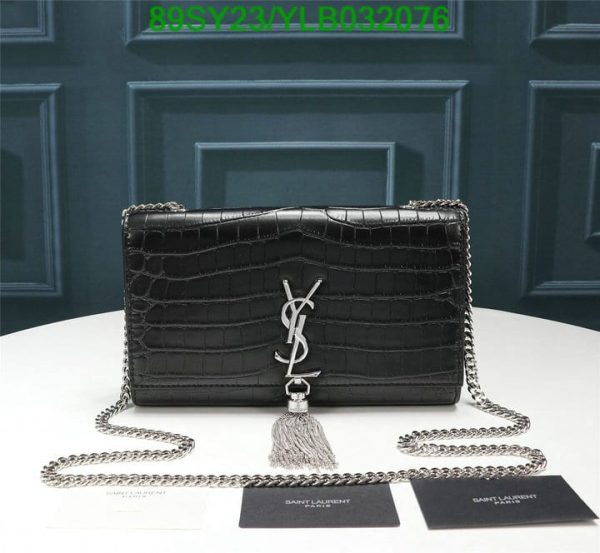 YSL AAA+ Replica Croc Pattern Chain Shoulder Flap Bag YLB0320762364