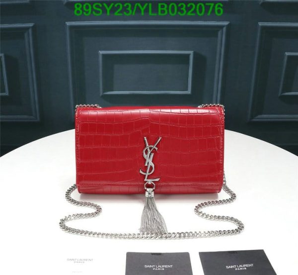 YSL AAA+ Replica Croc Pattern Chain Shoulder Flap Bag YLB0320762364