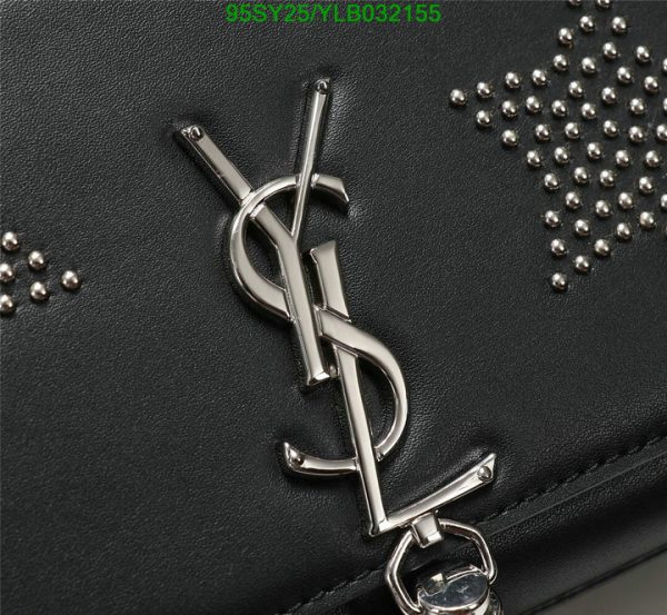 YSL AAA+ Replica Crystal Star Medium Monogram Kate Satchel Bag YLB0321552145