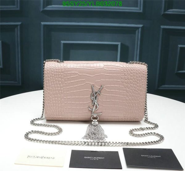 YSL AAA+ Replica Kate Monogram Croc-Embossed Shoulder Bag YLB0320782365