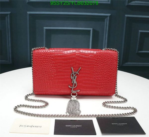 YSL AAA+ Replica Kate Monogram Croc-Embossed Shoulder Bag YLB0320782365